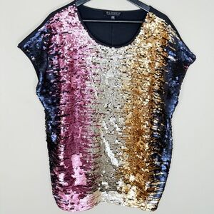 Eloquii Vibrant Sequin Blouse